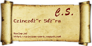 Czinczár Sára névjegykártya