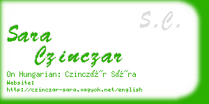 sara czinczar business card